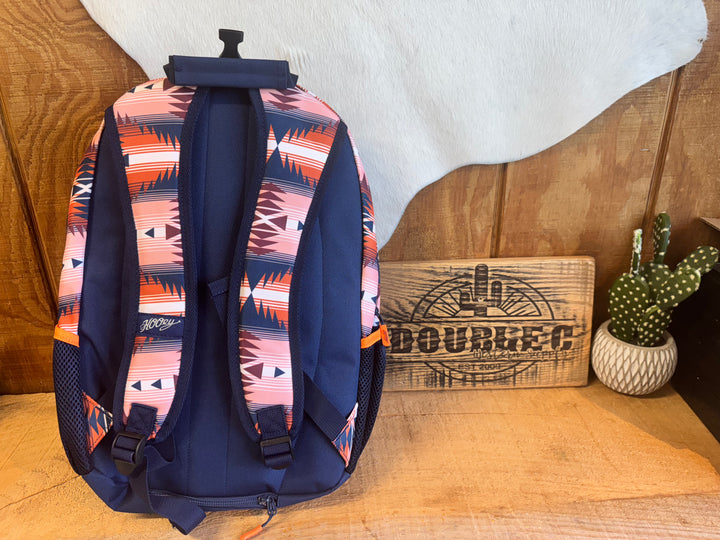 Hooey Rockstar Backpack Navy/Coral Aztec BP062NVAZ Backpack Hooey