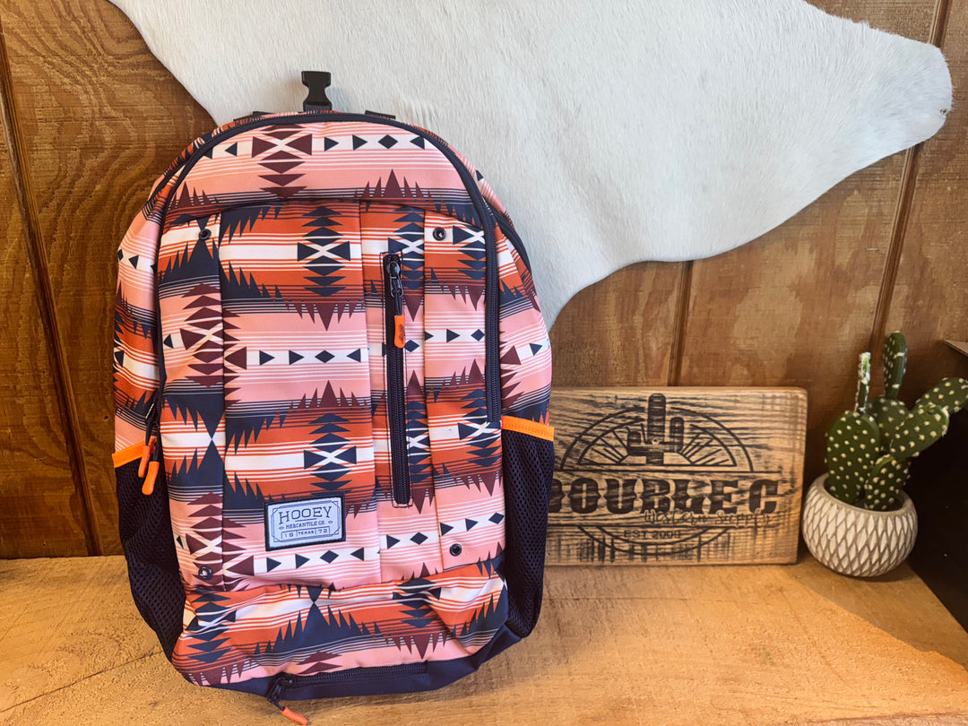 Hooey Rockstar Backpack Navy/Coral Aztec BP062NVAZ Backpack Hooey