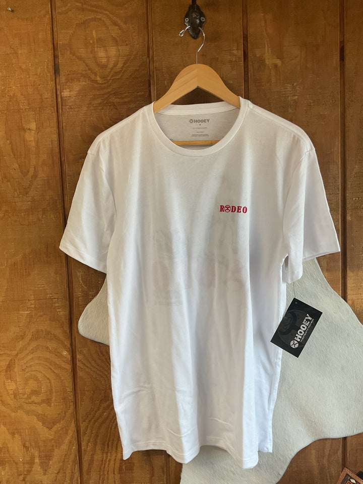 Hooey Rodeo Round-Up Men's White Crew Neck T-Shirt - HT2609WH T-Shirt Graphic T Shirt hooey Men's T Shirt Hooey