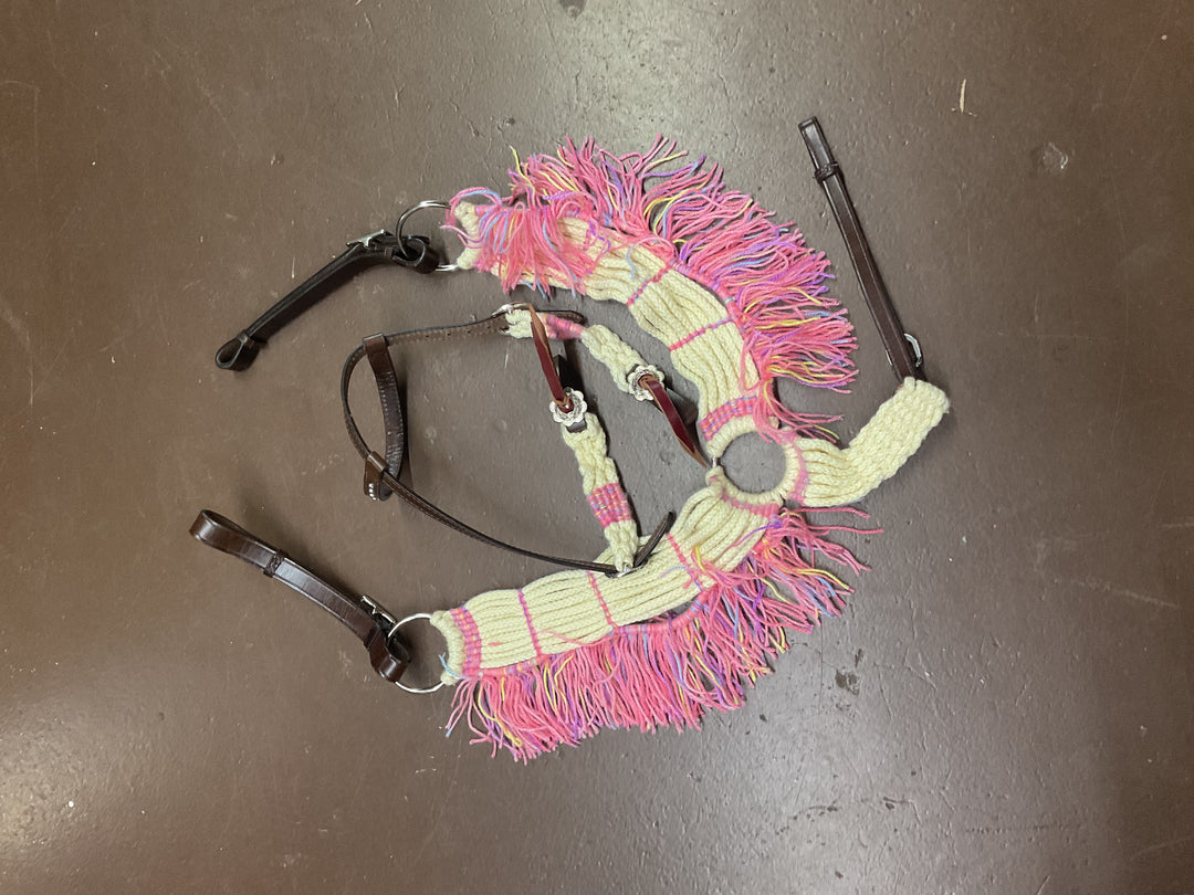Used Pony Head Stall/Breast Collar Set Rainbow Headstall and Breast Collar Set Breast Collar Head Stall Tack Double C Western Supply
