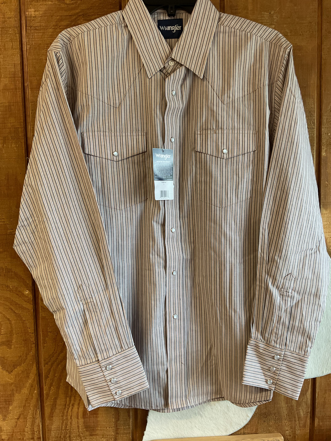 Wrangler® Wrinkle Resist Long Sleeve Shirt - Wine - 112381653