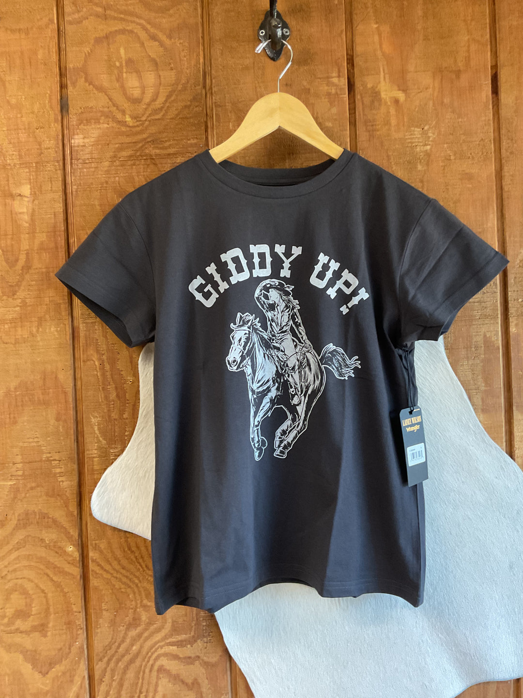 Wrangler® X Lainey Wilson Giddy Up T-Shirt - Black - 112382845 T Shirt Graphic T Shirt Short Sleeve Women's Wrangler Wrangler
