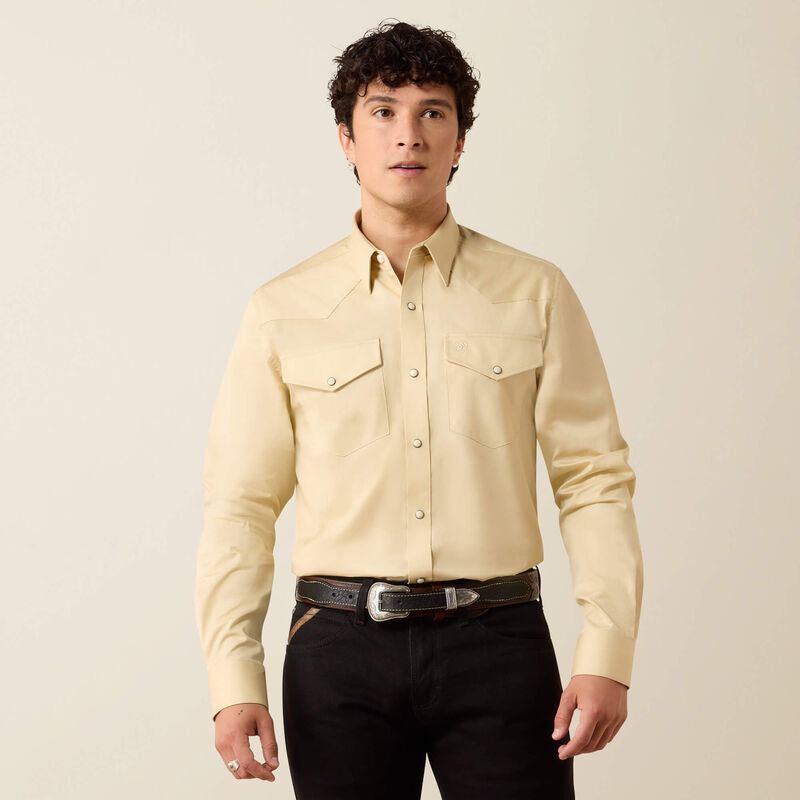 Men's Solid Twill Fitted Shirt 10079262