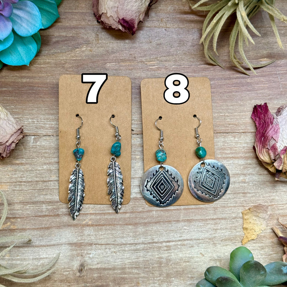 earrings - real turquoise - not sterling Earrings Shopify Collective The Bijoux FAB Jewelry The Bijoux FAB Jewelry