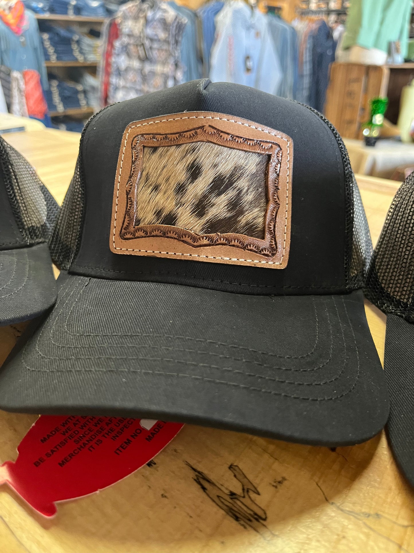 Cowhide Patch Cap Double C Western Supply