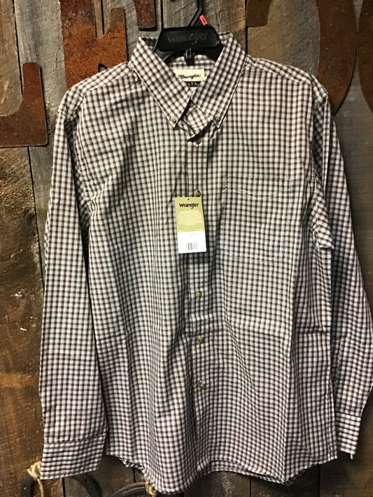 Wrangler Mens Riata Button Down Western Shirt Wrangler