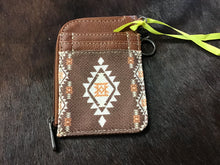 Load image into Gallery viewer, Wrangler Allover Aztec Print Mini Zip Card Case
