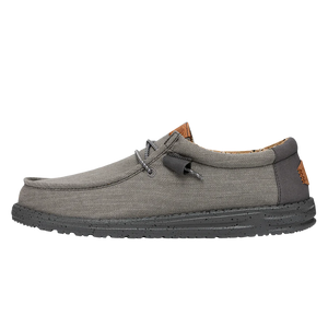 Hey Dude Wally Washed Canvas Slip-On Charcoal