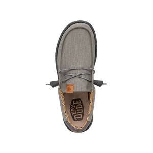 Hey Dude Wally Washed Canvas Slip-On Charcoal