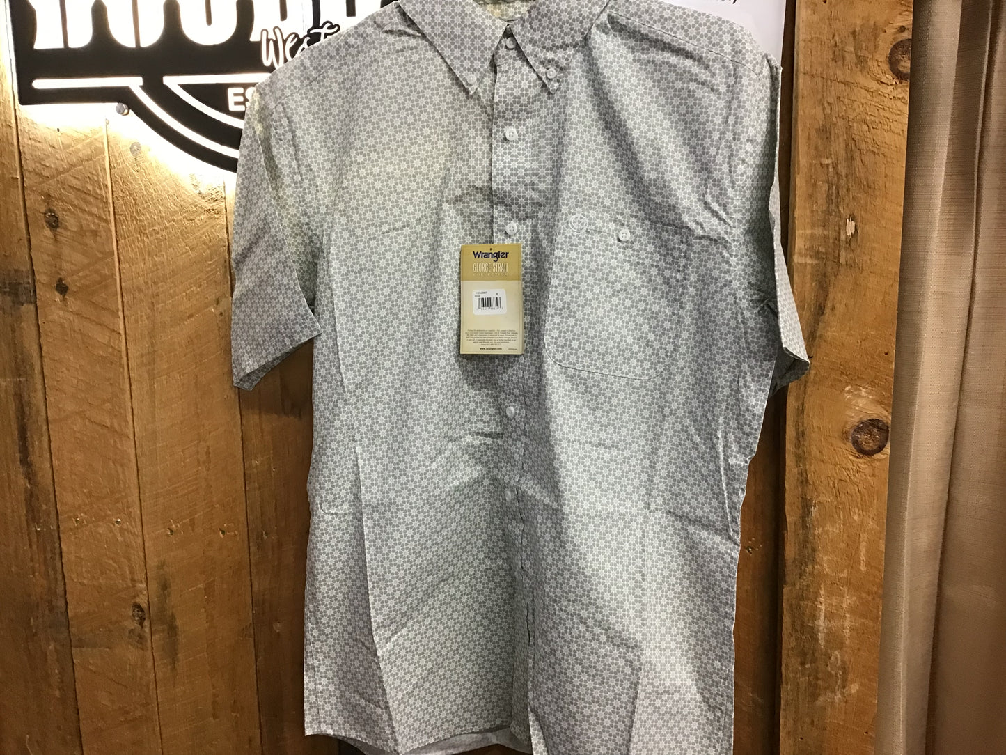 Wrangler® George Strait Collection Short Sleeve Shirt - Gray