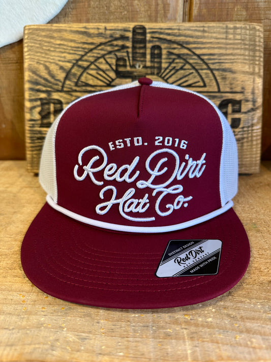 Red Dirt Hat Company Burgundy/White Cap 521 Cap Red Dirt