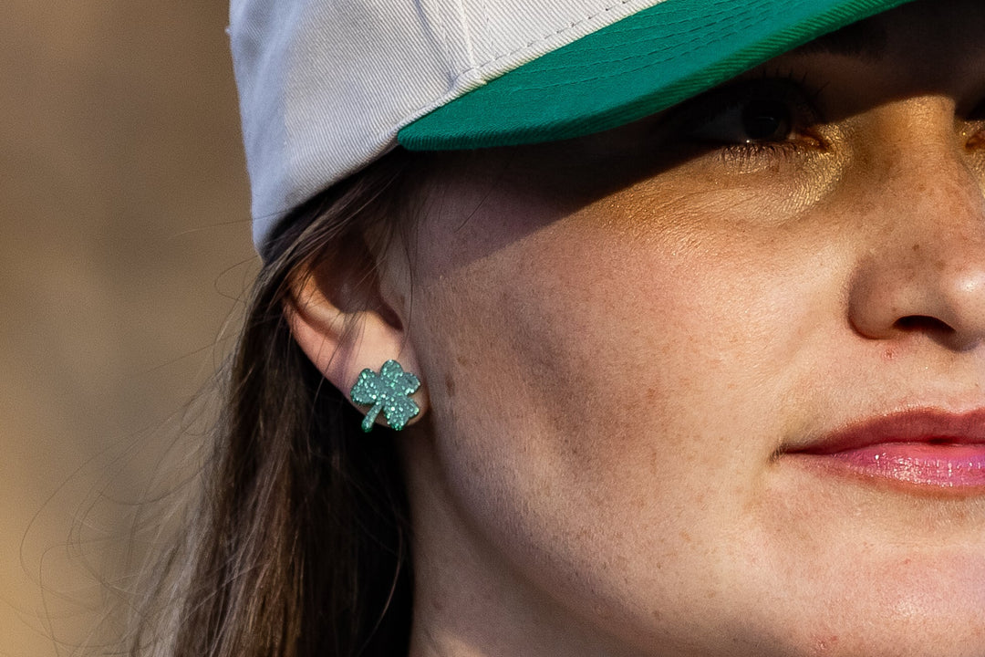 🍀 Shamrock Acrylic Stud Earrings 🍀 Earrings Kate Tuesday Jewelry