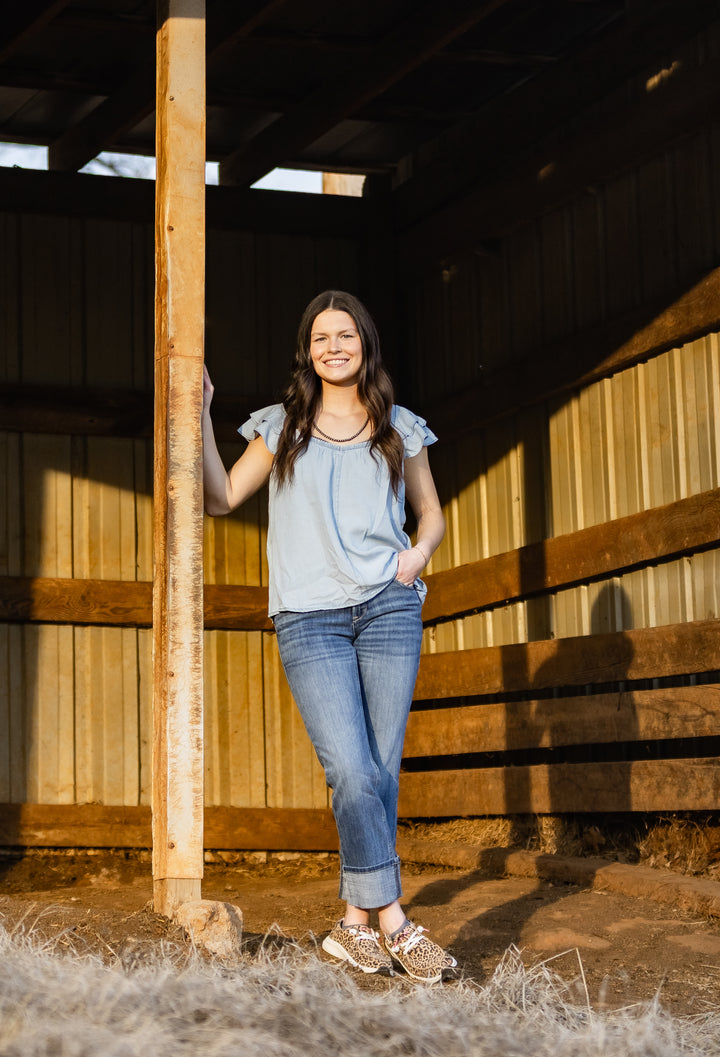 Ariat WMS Lynn Top INDIGO WASH 10071135 Shirt ariat ariatwomens blouse womens Ariat