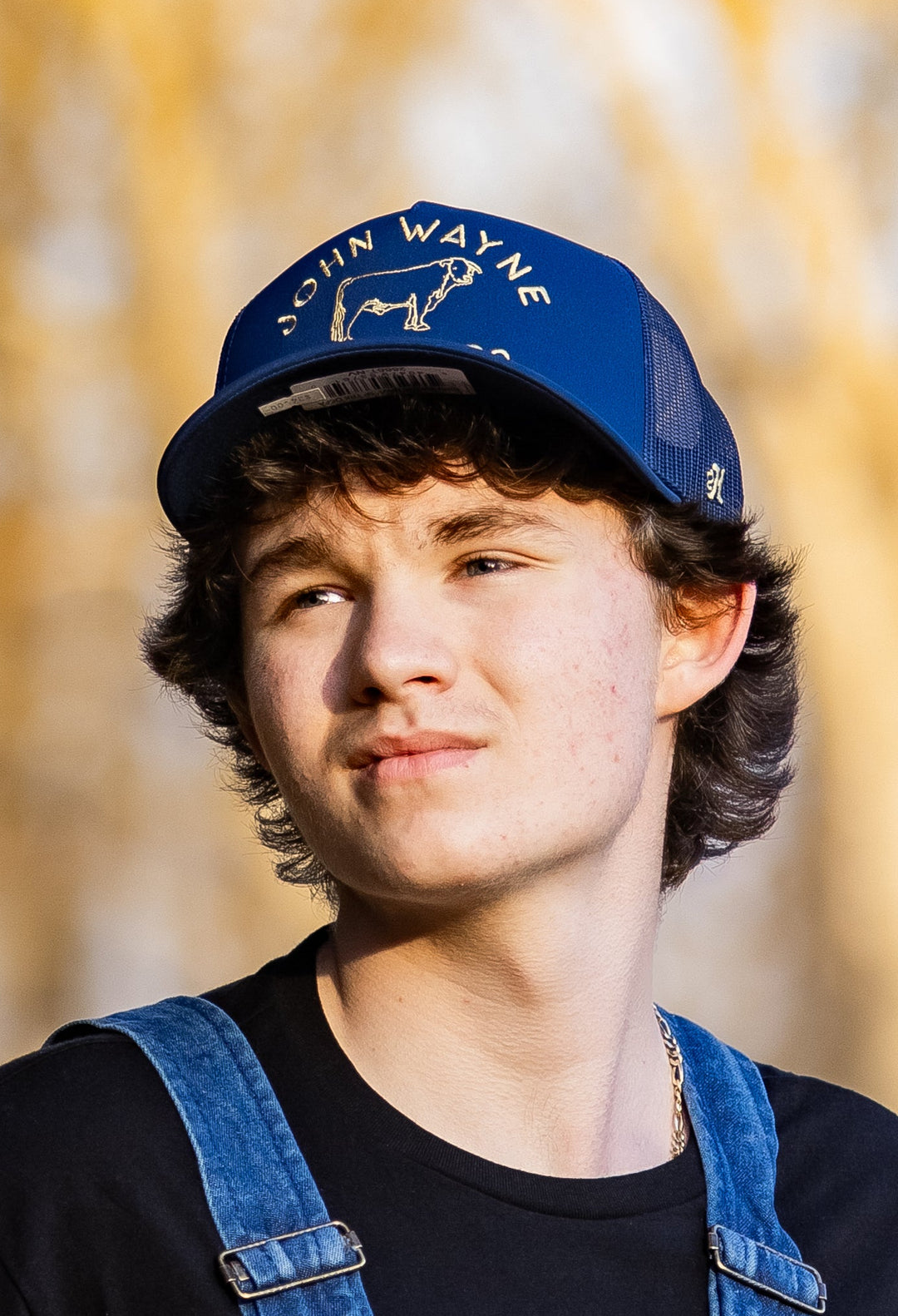 Hooey John Wayne Navy Cap with Yellow Stitching 2666T-NV Cap caps hooey Hooey