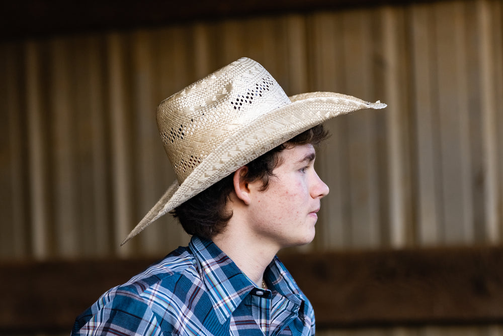 ARIAT MEN'S SISAL STRAW PUNCHY COWBOY HAT cowboy hat ariat Cowboy hat Ariat