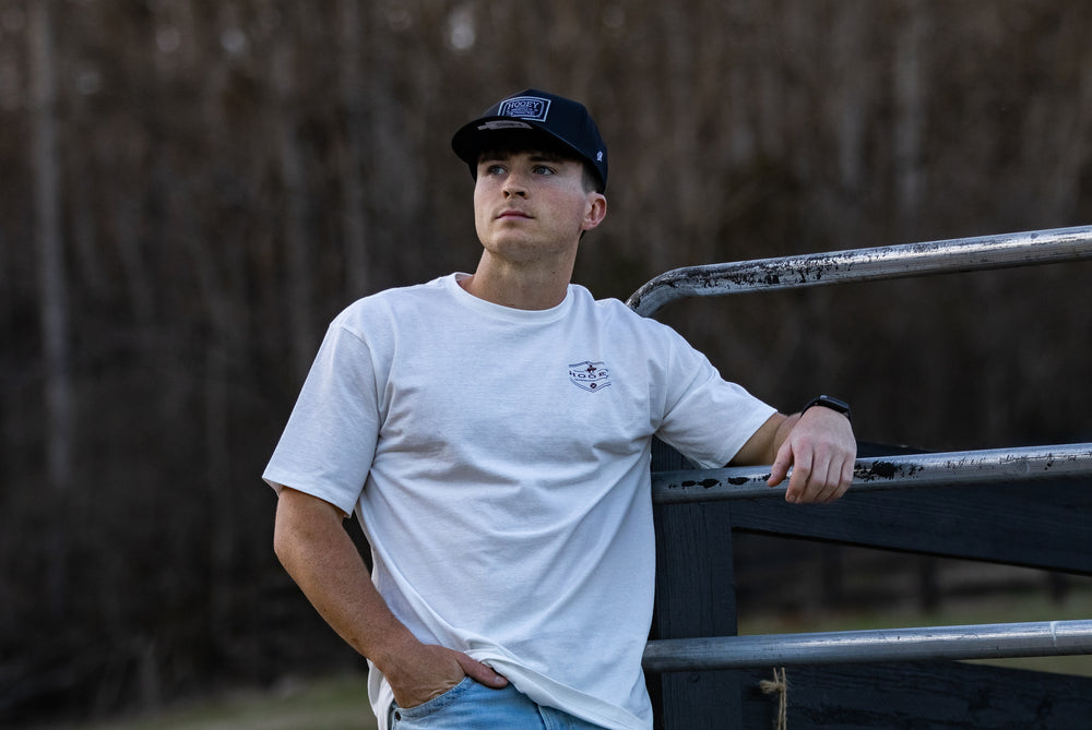 Hooey Rocks Men's Cream Crew Neck T-Shirt - HT2604CR T-Shirt hooey Hooey