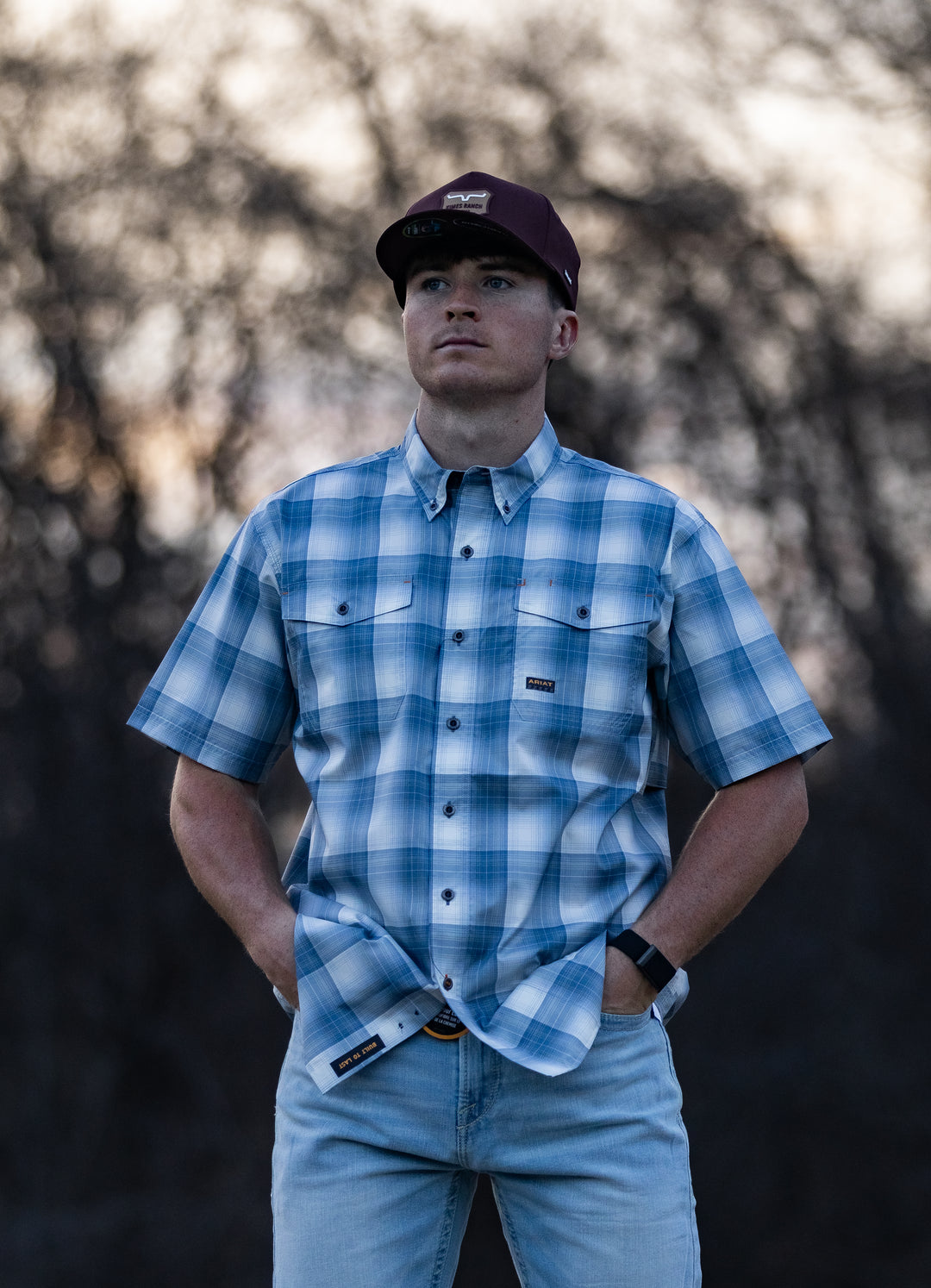 MNS Rebar Made Tough VentTEK DuraStretch Work Shirt BALEEN BLUE 10071543 Shirt ariat ariatmens Men's Ariat