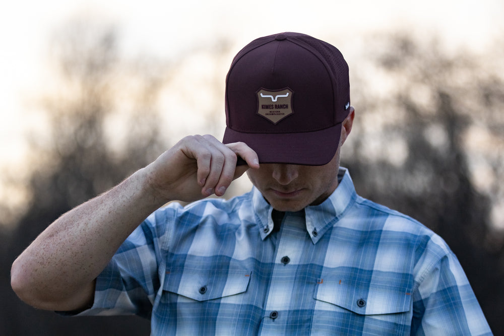 Kimes Ranch Cap Vista Burgundy Caps caps Kimes Kimes