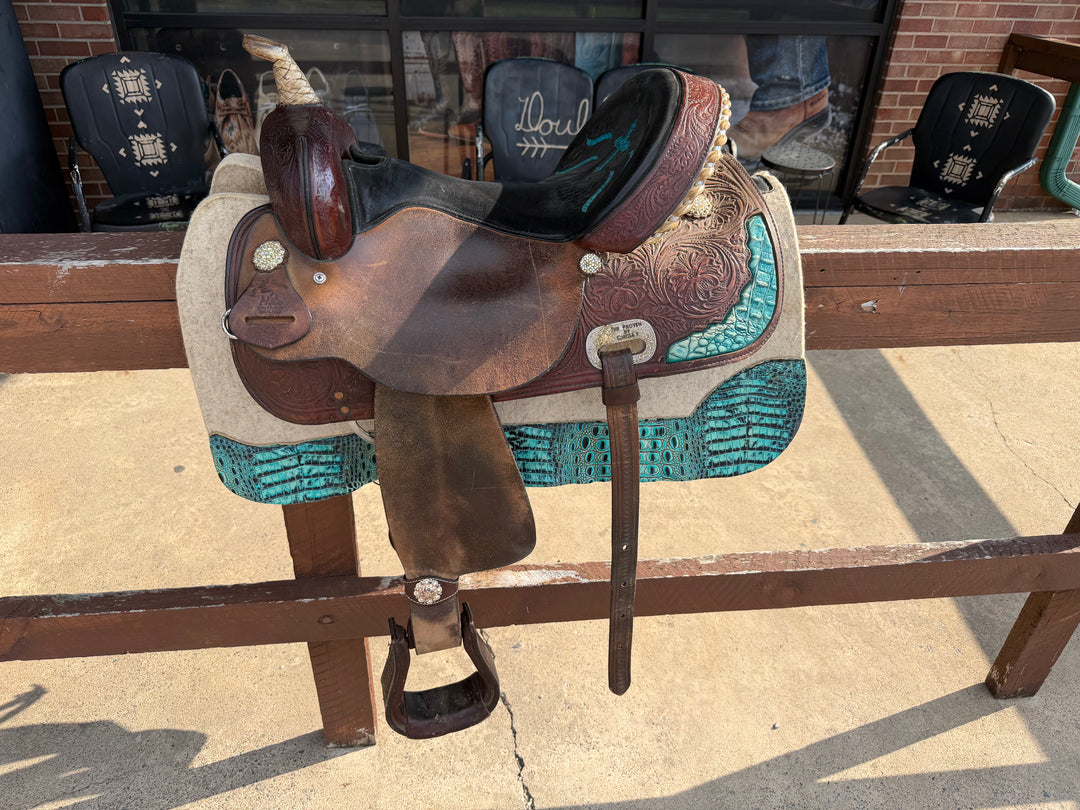 16” Circle Y High Horse Barrel Saddle Double C Western Supply