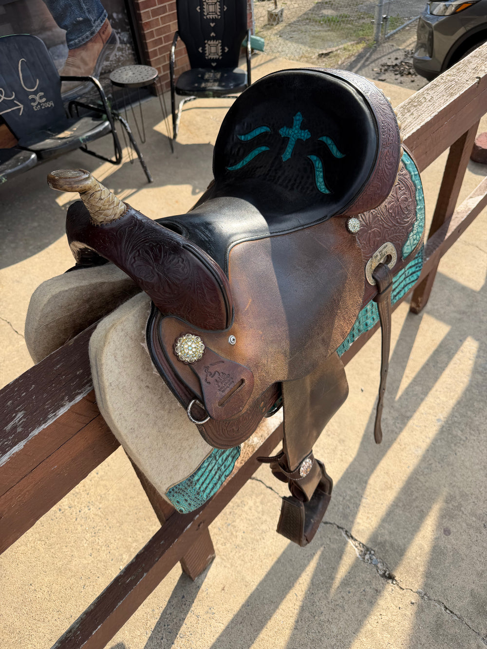 16” Circle Y High Horse Barrel Saddle Double C Western Supply