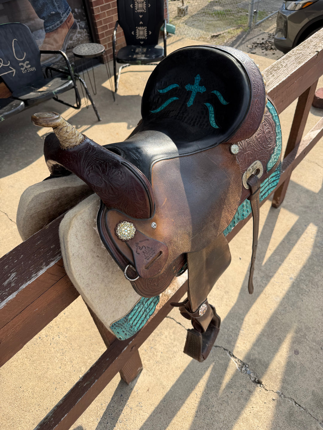 16” Circle Y High Horse Barrel Saddle Double C Western Supply