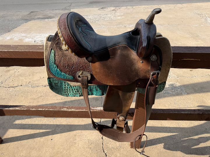 16” Circle Y High Horse Barrel Saddle Double C Western Supply