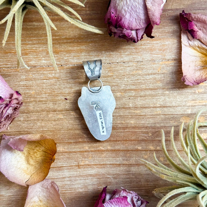 Sterling Silver Kingman Turquoise Lightning Bolt Pendant – Made by Artist Shay Pfeiffer Pendant Shopify Collective The Bijoux FAB Jewelry The Bijoux FAB Jewelry
