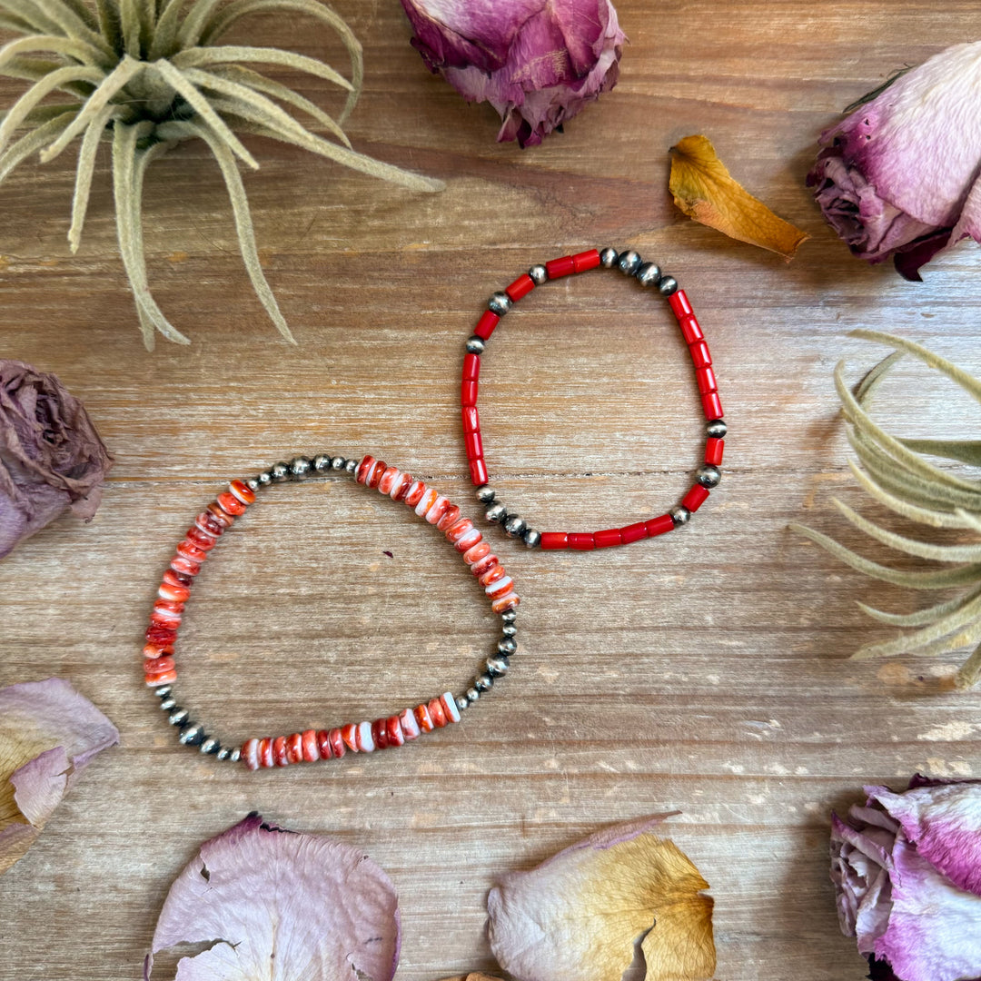 Sterling Silver Mini Wolf Stretchy Bracelet Bundle (Set of 2) – Mixed Stone Bracelets Shopify Collective The Bijoux FAB Jewelry The Bijoux FAB Jewelry