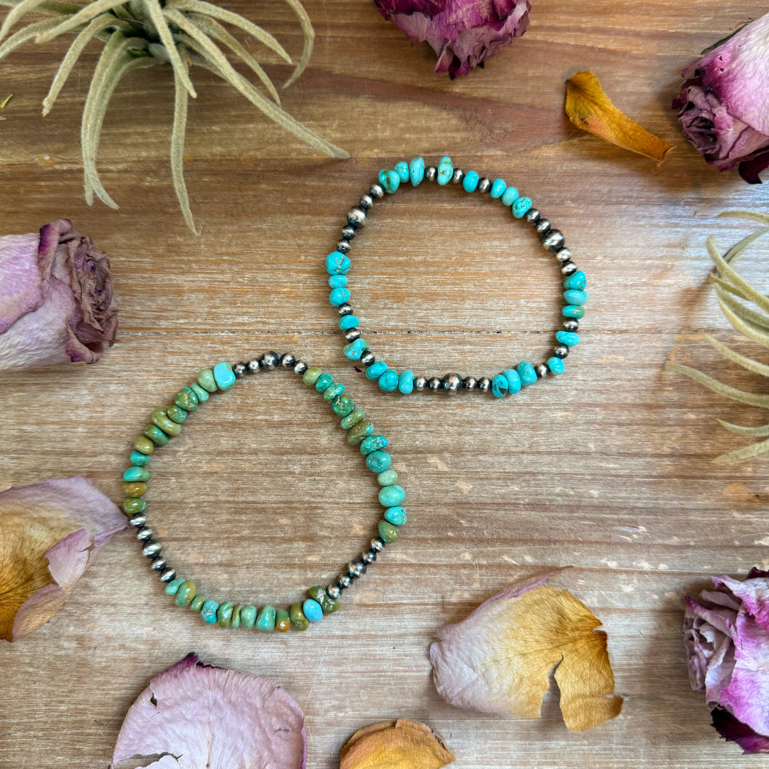 Sterling Silver Mini Wolf Stretchy Bracelet Bundle (Set of 2) – Mixed Stone Bracelets Shopify Collective The Bijoux FAB Jewelry The Bijoux FAB Jewelry