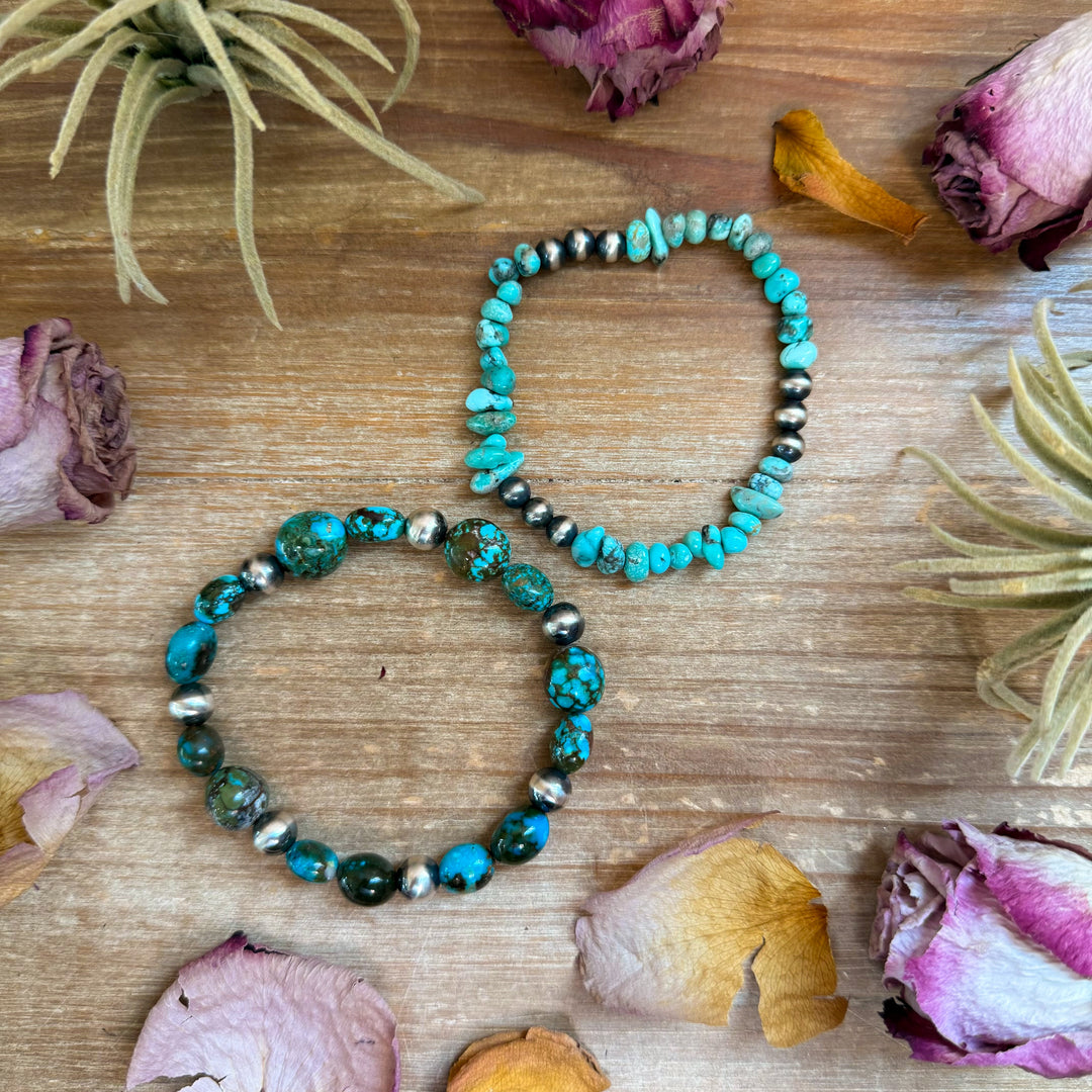Sterling Silver Mini Wolf Stretchy Bracelet Bundle (Set of 2) – Mixed Stone Bracelets Shopify Collective The Bijoux FAB Jewelry The Bijoux FAB Jewelry
