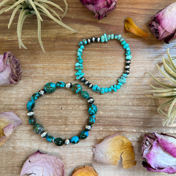 Sterling Silver Mini Wolf Stretchy Bracelet Bundle (Set of 2) – Mixed Stone Bracelets Shopify Collective The Bijoux FAB Jewelry The Bijoux FAB Jewelry