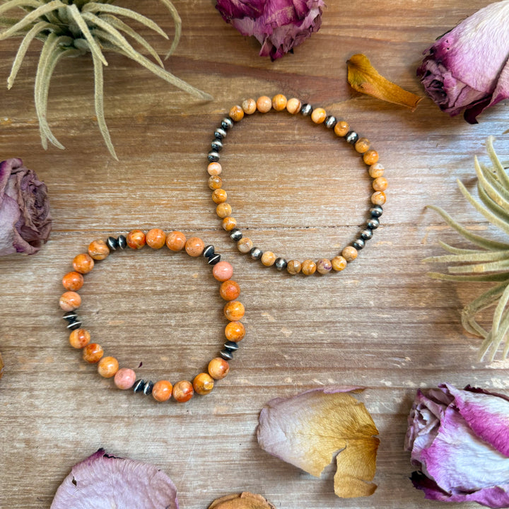 Sterling Silver Mini Wolf Stretchy Bracelet Bundle (Set of 2) – Mixed Stone Bracelets Shopify Collective The Bijoux FAB Jewelry The Bijoux FAB Jewelry