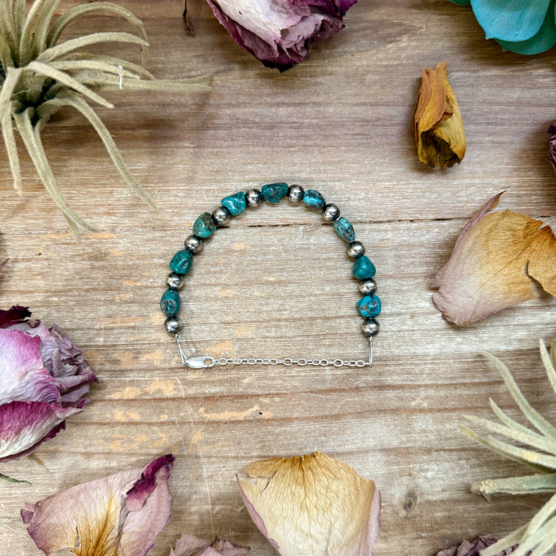 Sterling Silver & Blue Turquoise Nugget Bracelet – Bracelets Shopify Collective The Bijoux FAB Jewelry The Bijoux FAB Jewelry