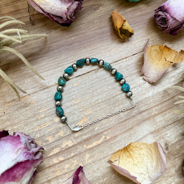 Sterling Silver & Blue Turquoise Nugget Bracelet – Bracelets Shopify Collective The Bijoux FAB Jewelry The Bijoux FAB Jewelry