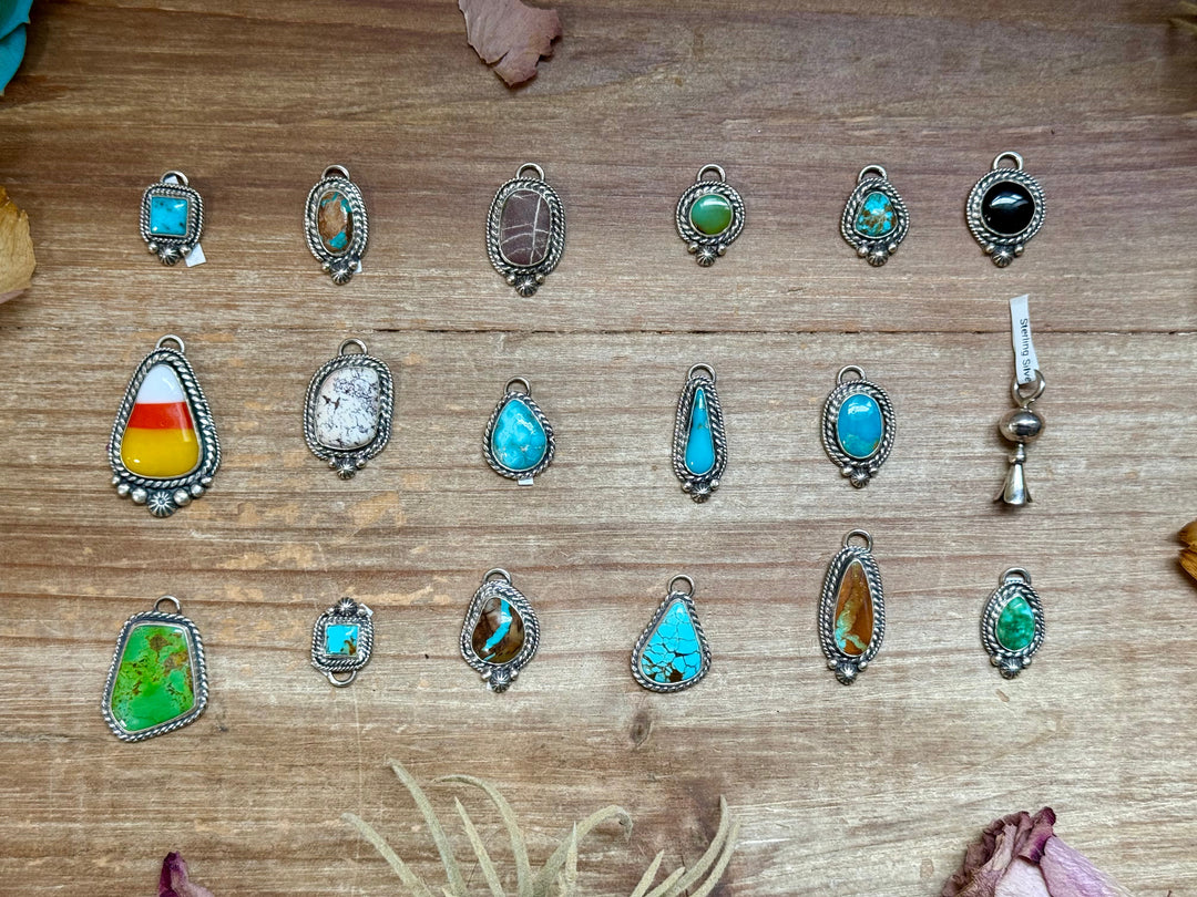 Sterling Silver & Turquoise Charms – Handmade by Jason Ogg & Shay Pfeiffer – USA Made – Pick Your Favorite charms Shopify Collective The Bijoux FAB Jewelry The Bijoux FAB Jewelry