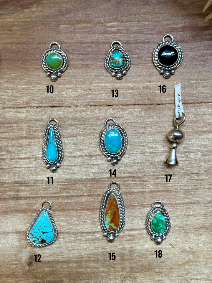 Sterling Silver & Turquoise Charms – Handmade by Jason Ogg & Shay Pfeiffer – USA Made – Pick Your Favorite charms Shopify Collective The Bijoux FAB Jewelry The Bijoux FAB Jewelry