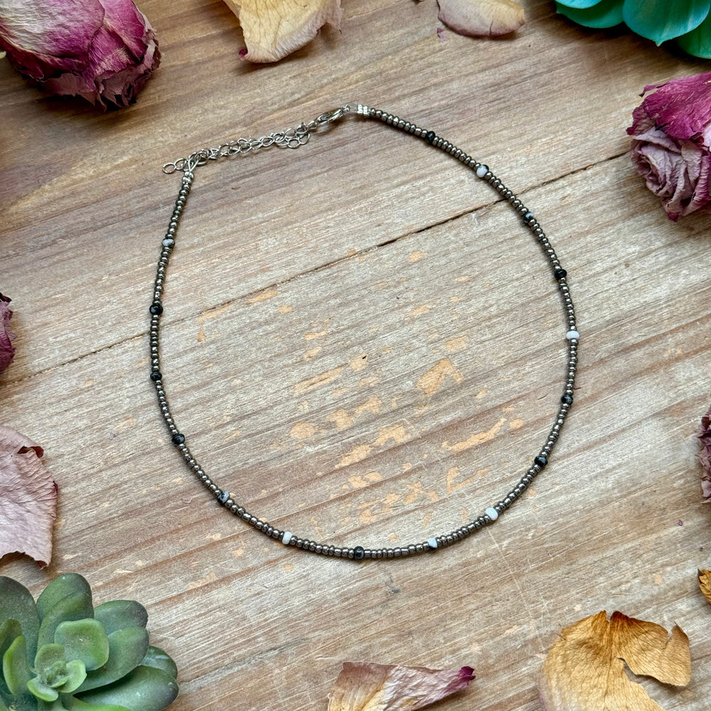 Magnesite Glass Seed Bead Choker Choker Shopify Collective The Bijoux FAB Jewelry The Bijoux FAB Jewelry