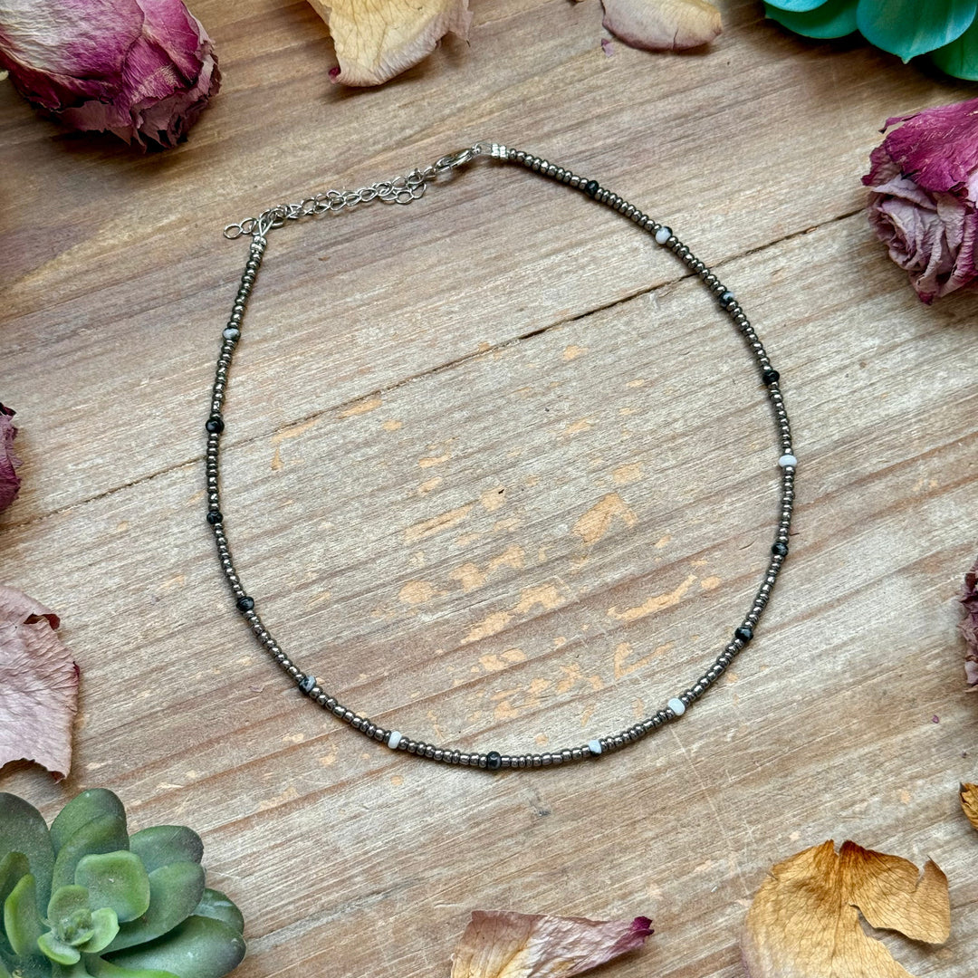 Magnesite Glass Seed Bead Choker Choker Shopify Collective The Bijoux FAB Jewelry The Bijoux FAB Jewelry
