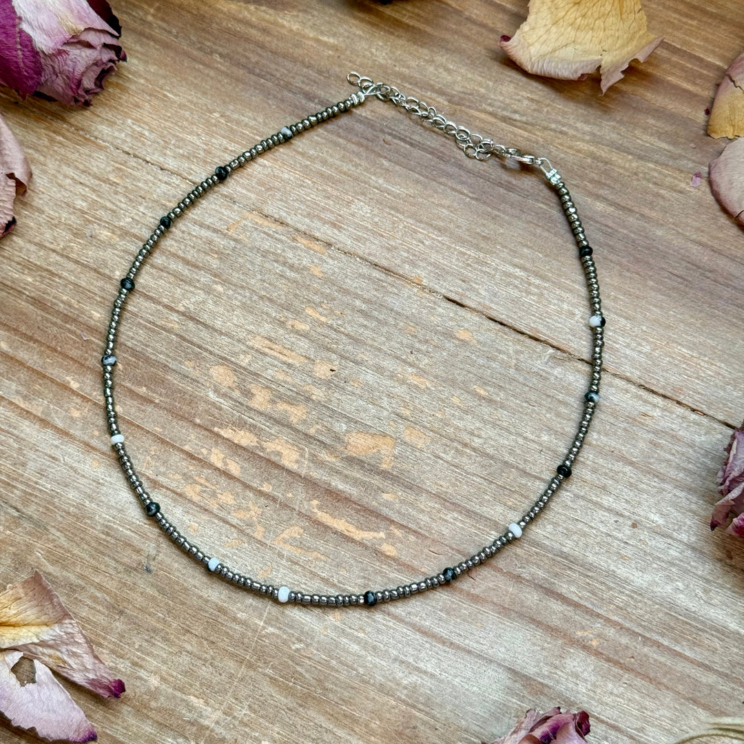 Magnesite Glass Seed Bead Choker Choker Shopify Collective The Bijoux FAB Jewelry The Bijoux FAB Jewelry