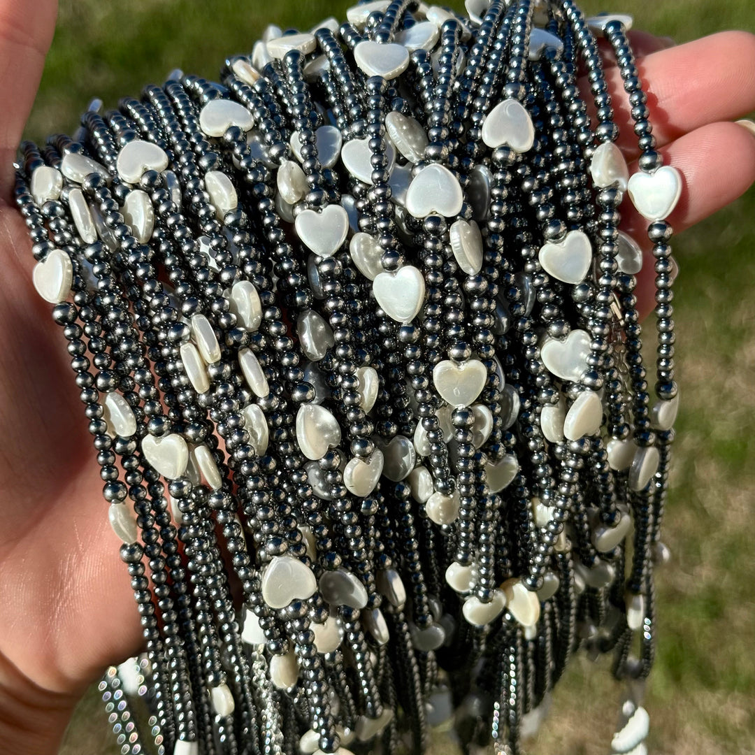 Sterling Silver Pearl Choker with Heart Freshwater Pearls – 15.5” Necklaces Shopify Collective The Bijoux FAB Jewelry The Bijoux FAB Jewelry