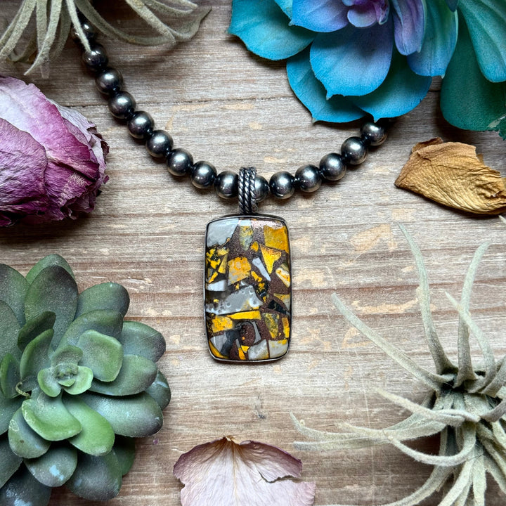 Mojave Bumblebee Pendant – Sterling Silver – Fits Up To 8 mm Pearls – Made by The Bijoux FAB Pendant Shopify Collective The Bijoux FAB Jewelry The Bijoux FAB Jewelry