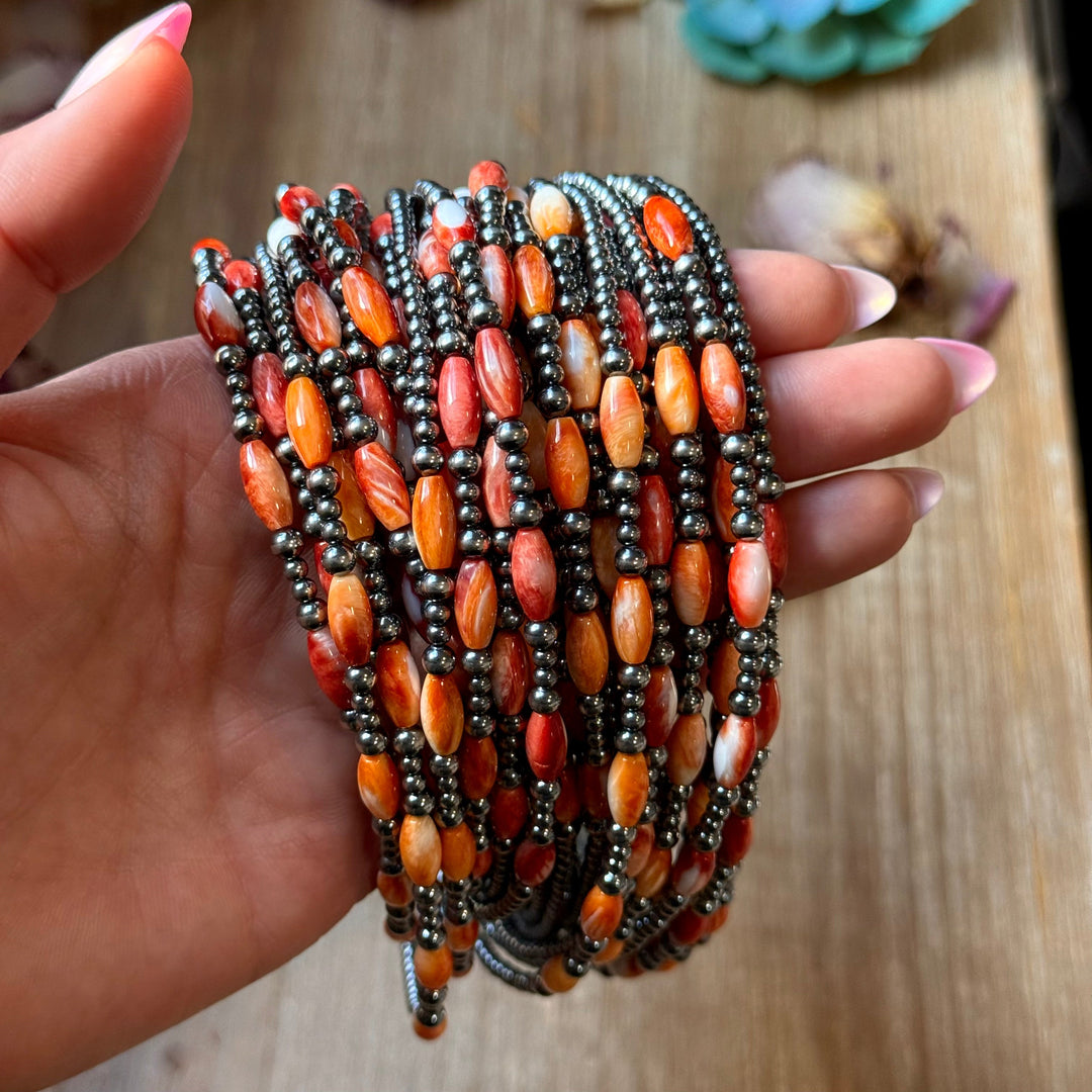 Orange Spiny Oyster Choker – 14.5” Choker Shopify Collective The Bijoux FAB Jewelry The Bijoux FAB Jewelry