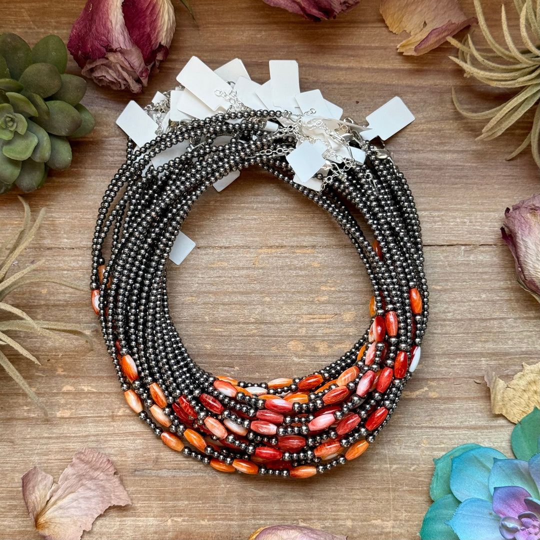 Orange Spiny Oyster Choker – 14.5” Choker Shopify Collective The Bijoux FAB Jewelry The Bijoux FAB Jewelry