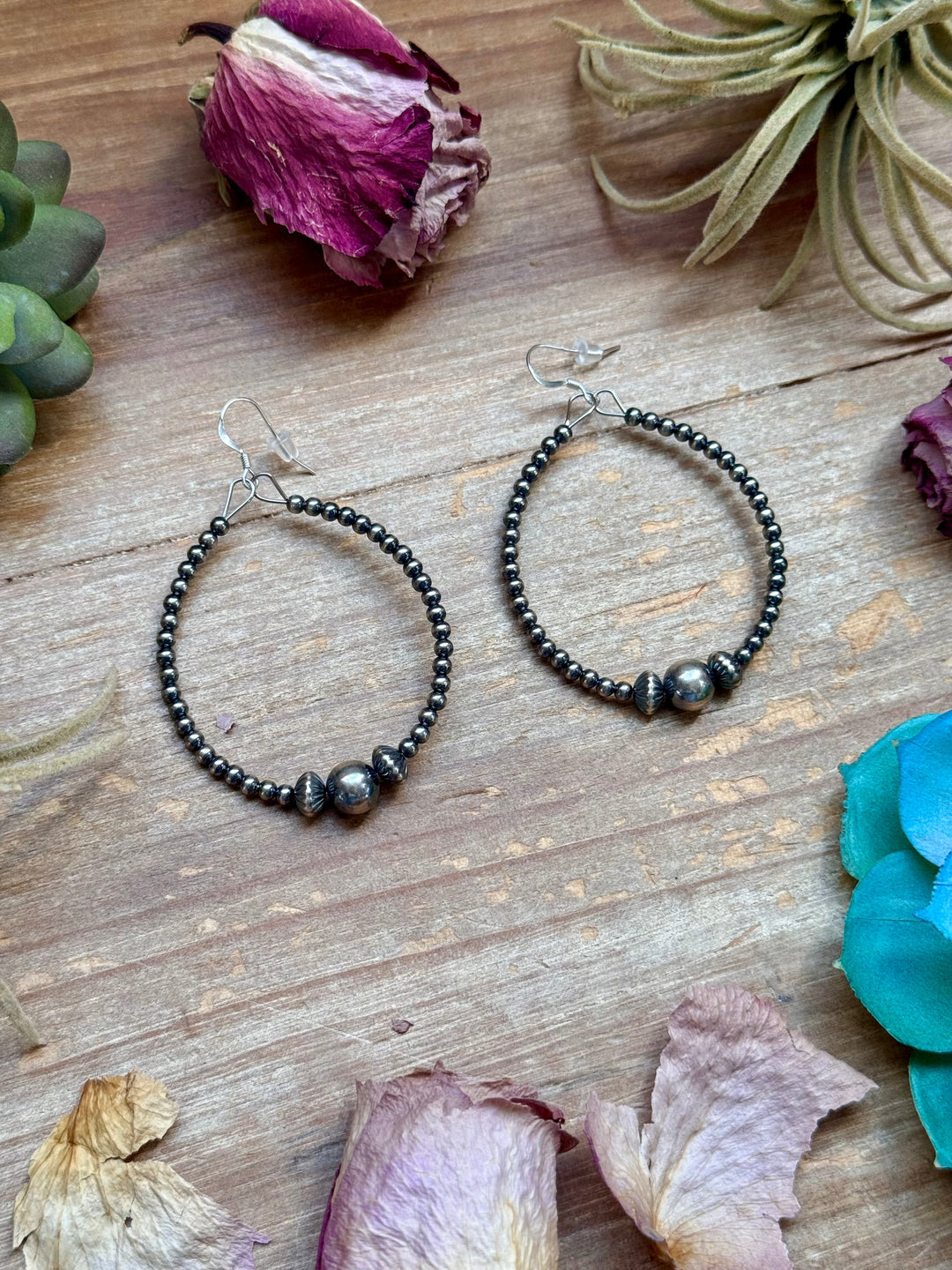Sterling Silver Pearl Hoop Earrings - 8 mm in the middle Earrings Shopify Collective The Bijoux FAB Jewelry The Bijoux FAB Jewelry