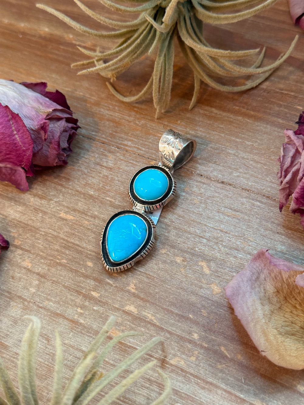 Kingman Turquoise Sterling Silver Pendant Pendant Shopify Collective The Bijoux FAB Jewelry The Bijoux FAB Jewelry
