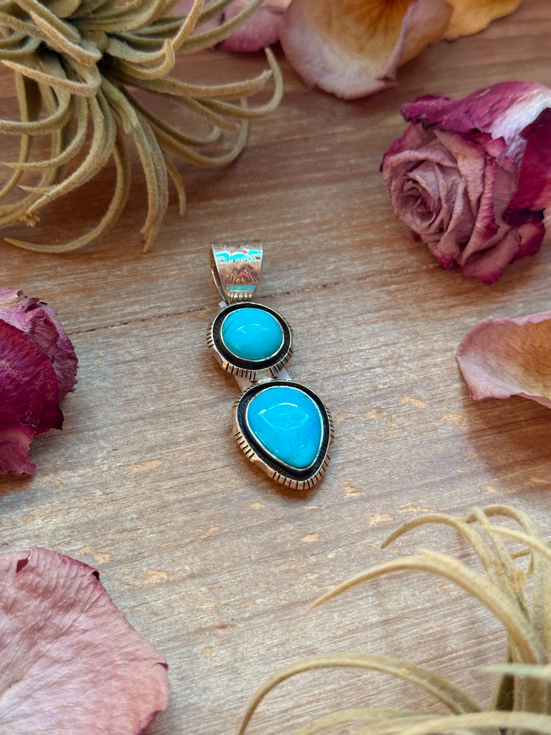 Kingman Turquoise Sterling Silver Pendant Pendant Shopify Collective The Bijoux FAB Jewelry The Bijoux FAB Jewelry