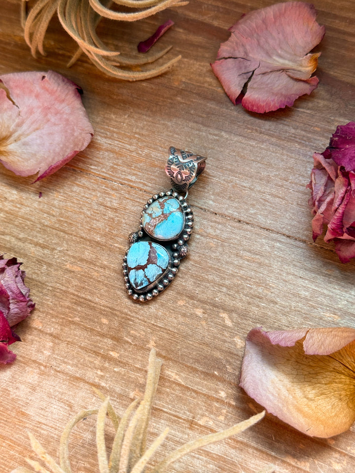 Golden Hills Turquoise Sterling Silver Pendant Pendant Shopify Collective The Bijoux FAB Jewelry The Bijoux FAB Jewelry