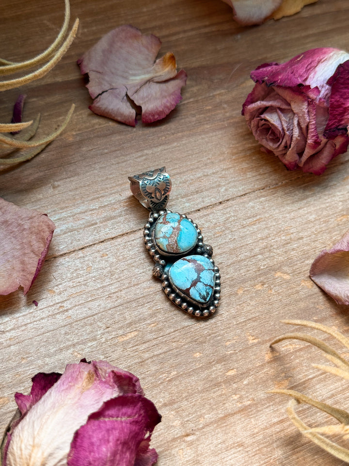 Golden Hills Turquoise Sterling Silver Pendant Pendant Shopify Collective The Bijoux FAB Jewelry The Bijoux FAB Jewelry