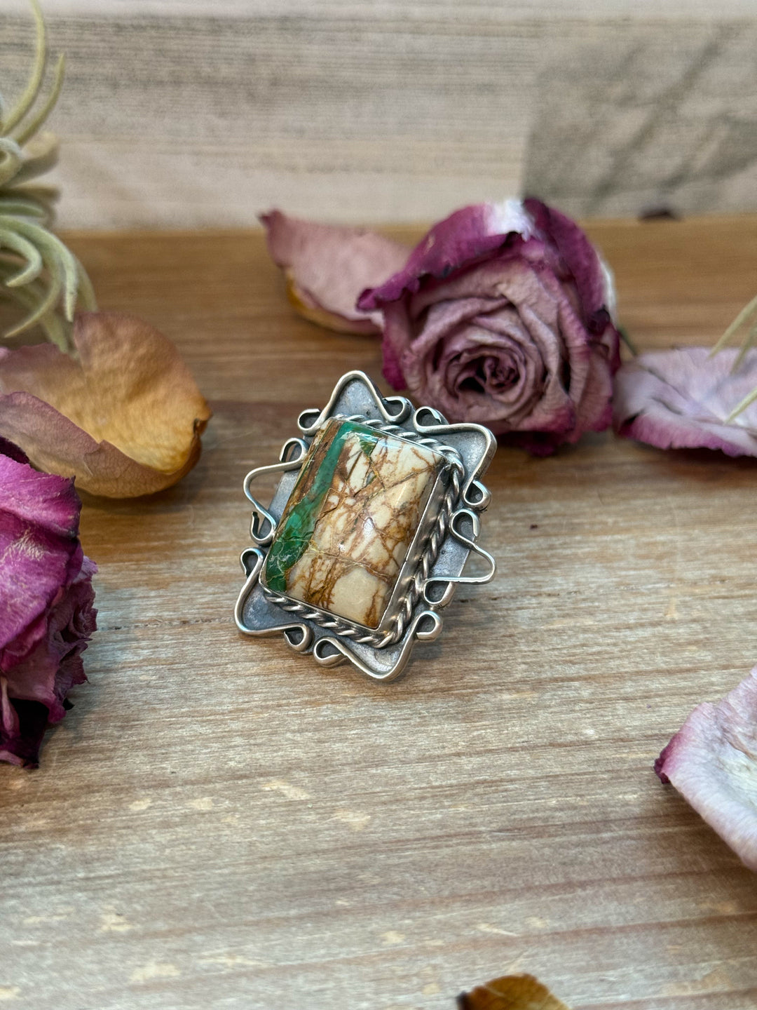Ribbon Turquoise Sterling Silver Ring – Size 6.5 – (Philbert Nez) ring Shopify Collective The Bijoux FAB Jewelry The Bijoux FAB Jewelry