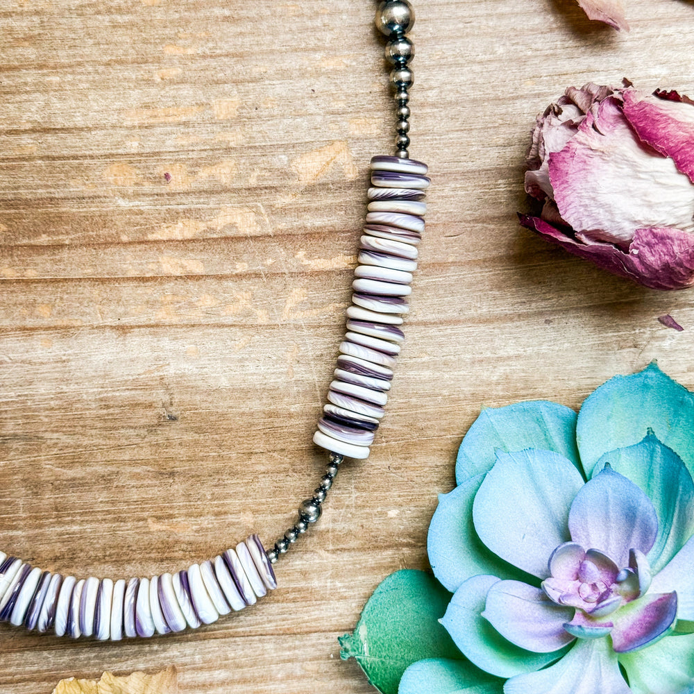 19.5” Wampum Shell Necklace – 3–8mm Sterling Silver Pearls Necklaces Shopify Collective The Bijoux FAB Jewelry The Bijoux FAB Jewelry